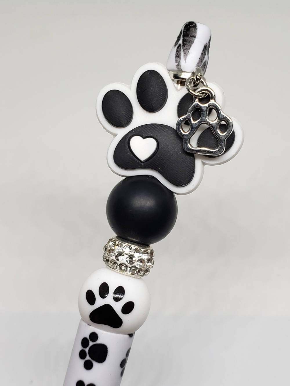 Handmade Cat Paw Dog Paw Beaded Silicone Focal Bead Pen